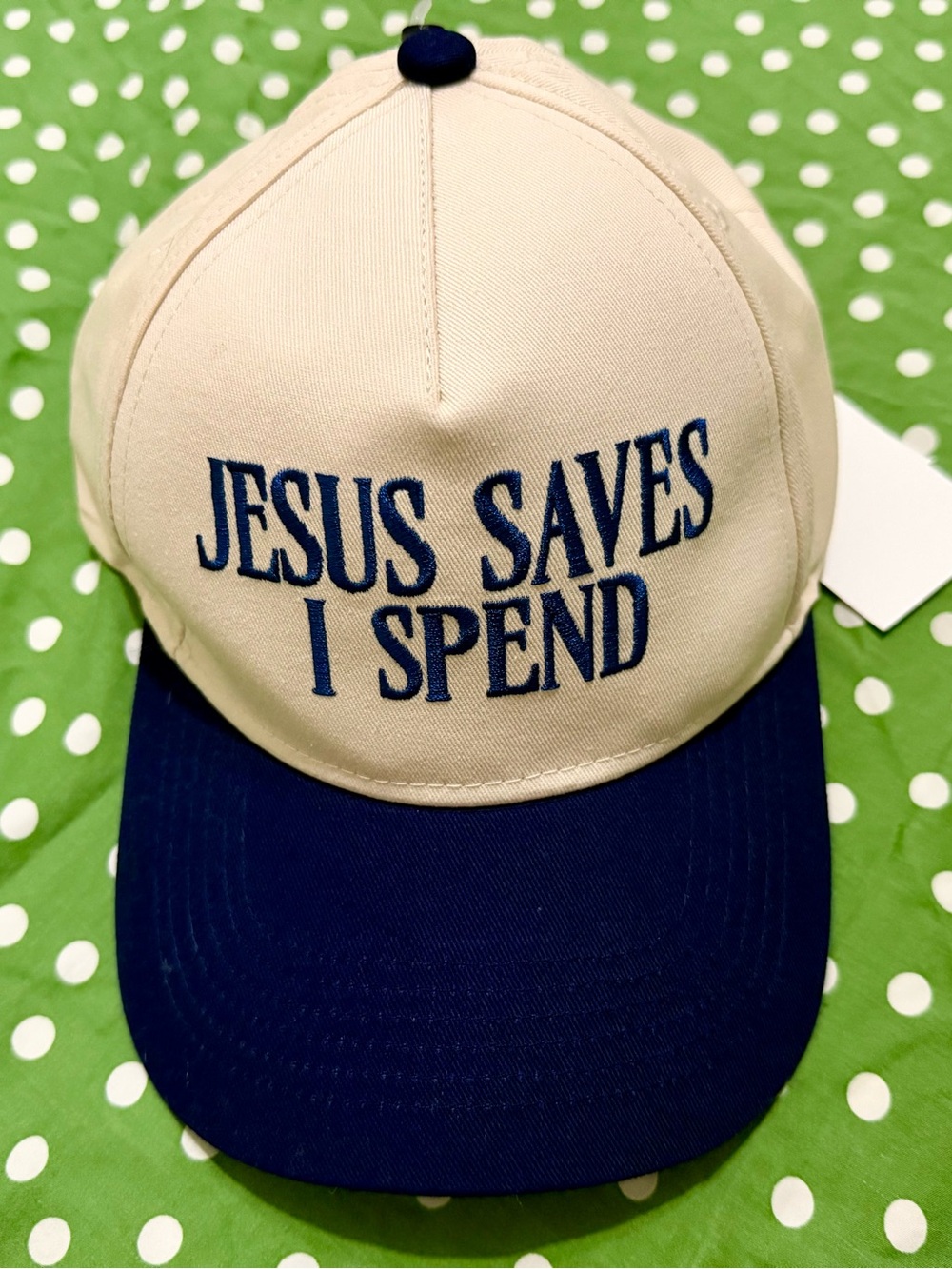 Jesus saves I spend hat nwt - Picture 3 of 6